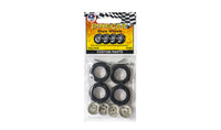 PineCar P349 Show Wheels package containing four tires, four mags and four nail-type axles
