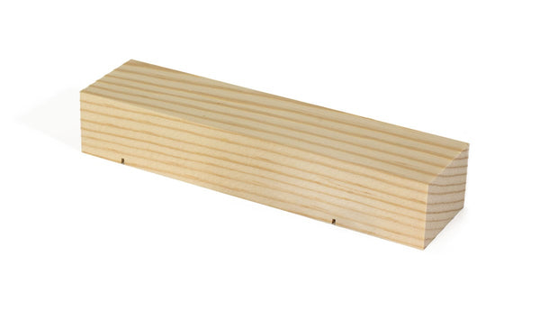 PineCar P361 unfinished rectangular wood block with two pre-cut axle grooves