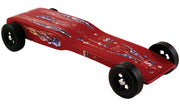 Completed Stealth example; red paint, decals, wheels and axles are not included