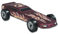 Finished car wearing Blazin' Flames transfers; car, paint and other details are not included