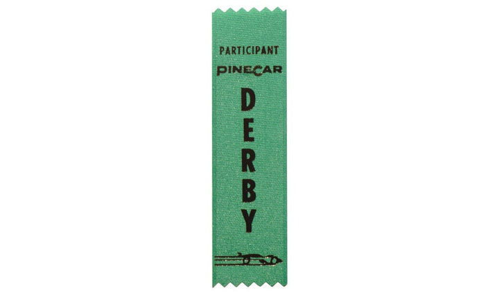 PineCar P426 green Derby participant ribbon
