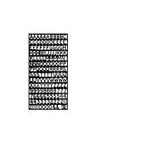 Plastruct 25/64" (10mm) White Plastic Letters and Numbers (1 set per pack) — exact product reference