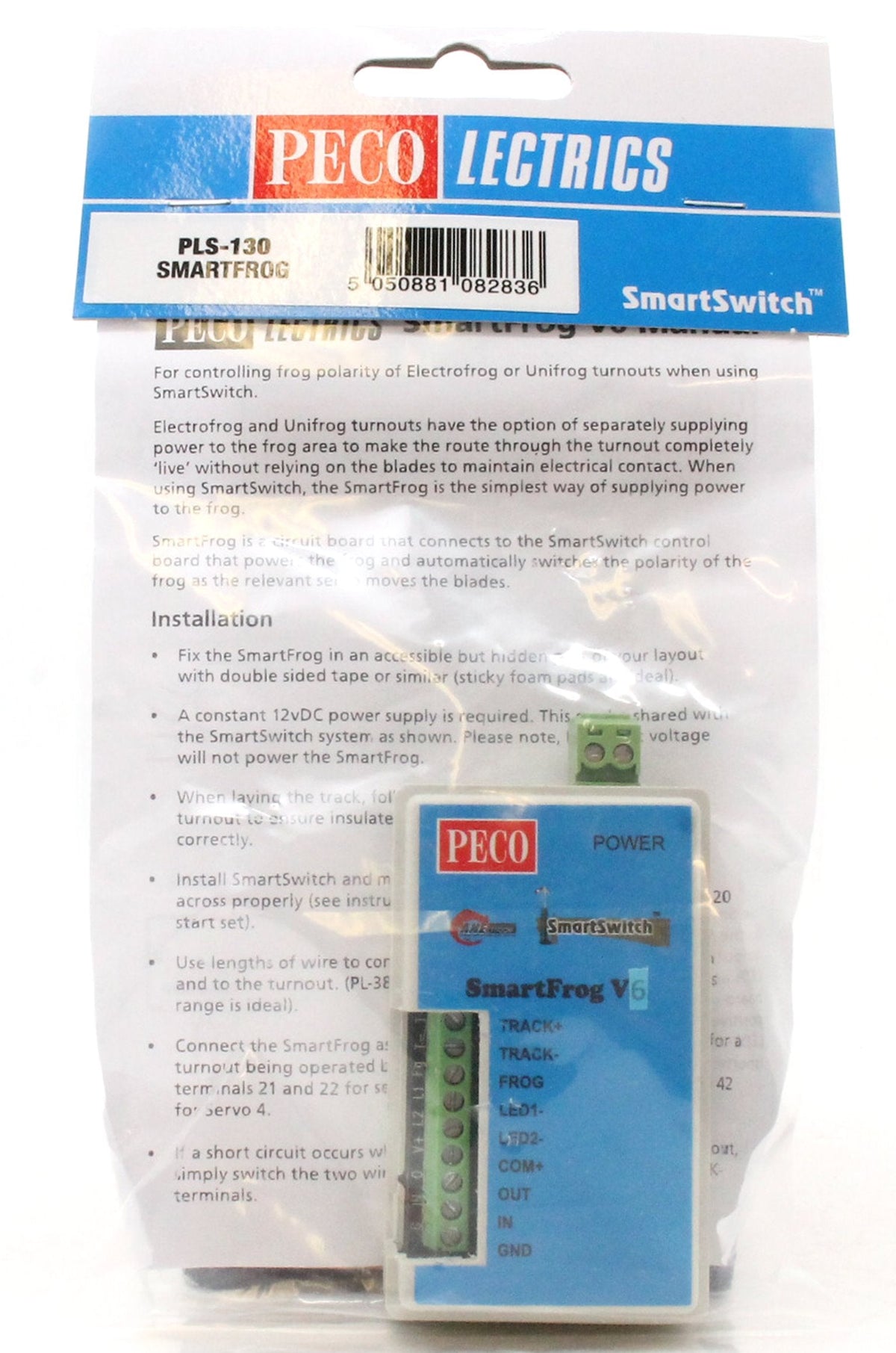 PECO PLS-130 SmartFrog unit in its labeled SmartSwitch retail package