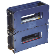 The two PECO Flexi Loco Lift units stacked vertically with demonstration locomotives