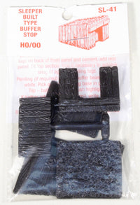 PECO SL-41 kit package with moulded buffer-stop components visible