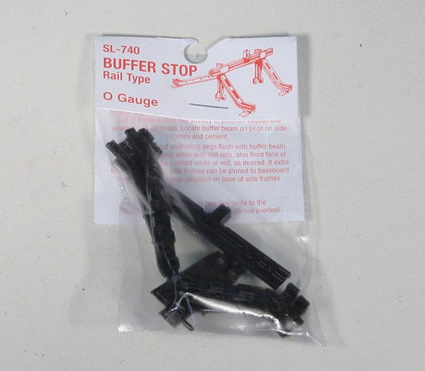PECO SL-740BH O-gauge buffer-stop kit in its labeled retail package