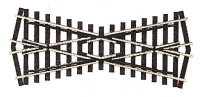 PECO SL-93 short crossing showing the two 24-degree intersecting routes