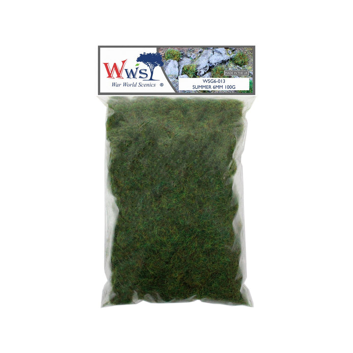 WWScenics WSG6-013 6 mm Summer Static Grass Refill – 100 g – manufacturer packaging photograph