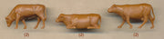 Pegasus 7052 unpainted cattle figures, three poses with two of each included