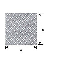 Plastruct N gauge Double Diamond Plate Sheet 12" x 7" (2 per pack) — exact product reference