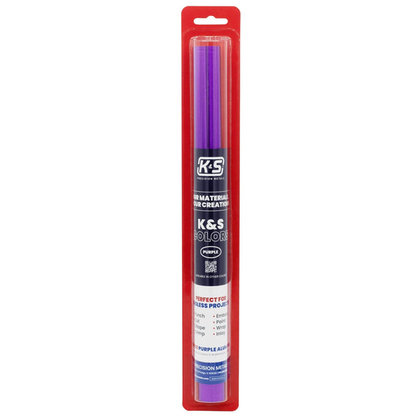 K&S6050 actual purple aluminum crafting foil roll in retail package