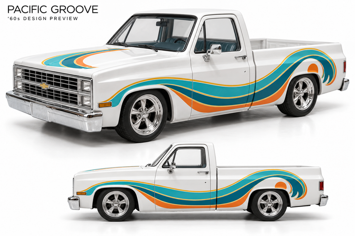 Pacific Groove — illustrative truck mockup