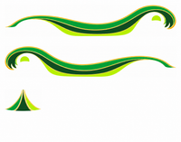 Pacific Groove — Emerald & Lime — actual printable decal artwork, enlarged preview