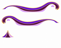 Pacific Groove — Purple & Lilac — actual printable decal artwork, enlarged preview