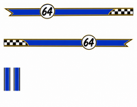 Quarter Mile — Cobalt Blue — actual printable decal artwork, enlarged preview