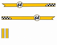 Quarter Mile — Sunshine Gold — actual printable decal artwork, enlarged preview