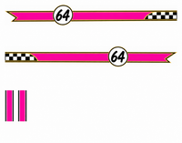 Quarter Mile — Hot Pink — actual printable decal artwork, enlarged preview