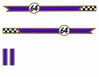 Quarter Mile — Royal Purple — actual printable decal artwork, enlarged preview