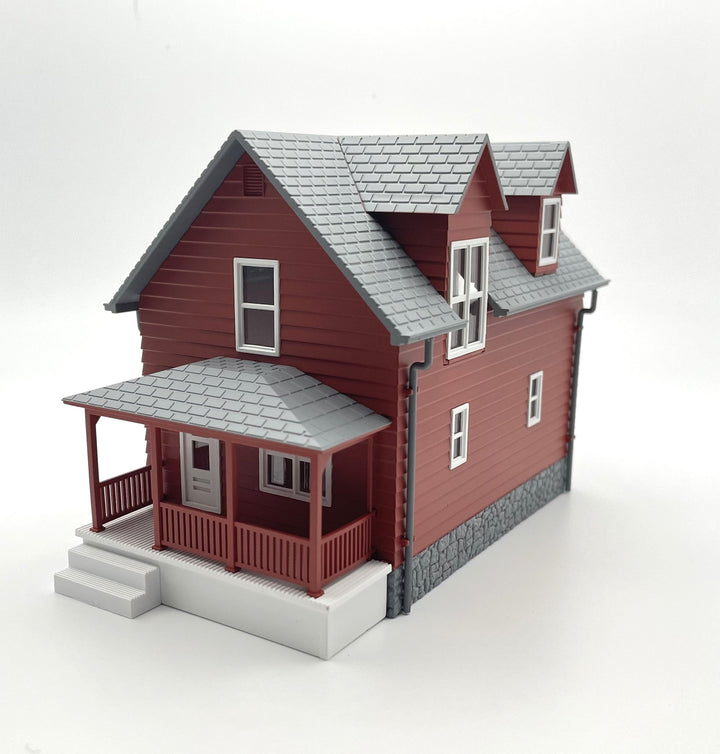 Rock Island Hobby HO 042101 Farmhouse Built-Up, Red — exact product view