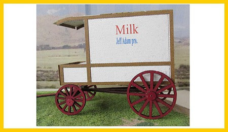 RS Laser Kits 1508 O scale milk delivery wagon, completed example