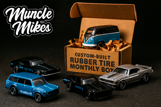 Muncle Mikes Rubber Tire Hot Wheels Subscription Box — Monthly Custom Diecast Club