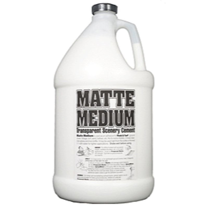 Scenic Express 0031 one-gallon matte medium concentrate jug with mixing directions on its label