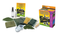 Scene-A-Rama SP4120 Foliage and Grasses kit packaging and included scenery materials