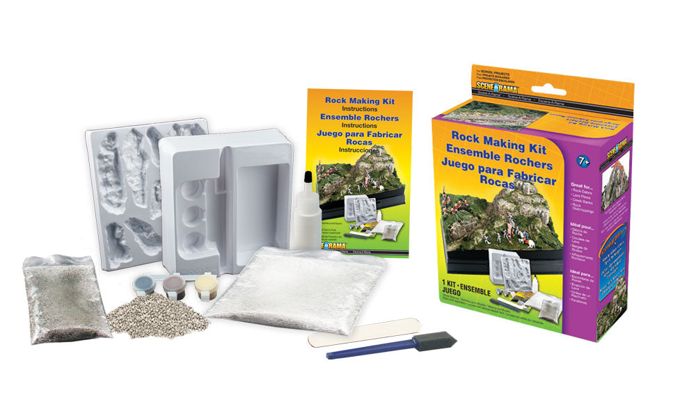 Scene-A-Rama SP4121 Rock Making Kit, product and included materials
