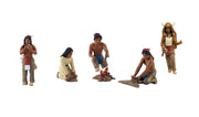 Scene-A-Rama SP4443 Native Americans Scene Setters, painted figures and campfire detail