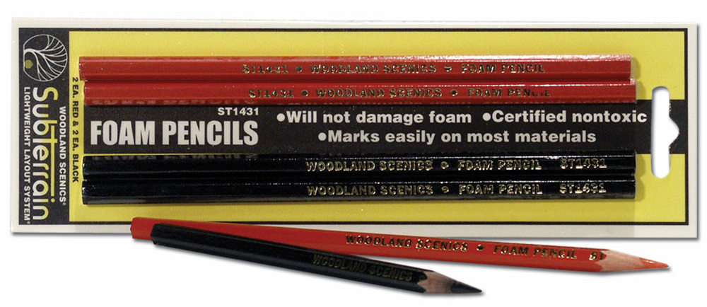 Woodland Scenics ST1431 Black and Red Foam Markers (2) — exact product view
