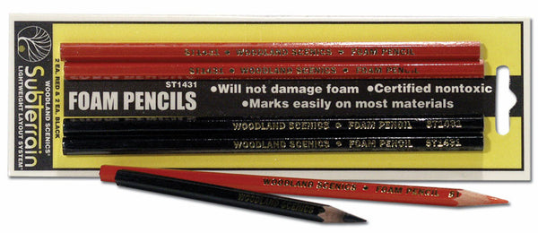 Woodland Scenics ST1431 Black and Red Foam Markers (2) — exact product view