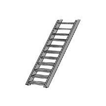 Plastruct O gauge White Polystyrene Stairway 3" Length 2'-6" Scale Width (1 per pack) — exact product reference
