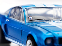 AFX 1966 Shelby GT350 Sapphire Blue/White HO Slot Car — official AFX product view 5