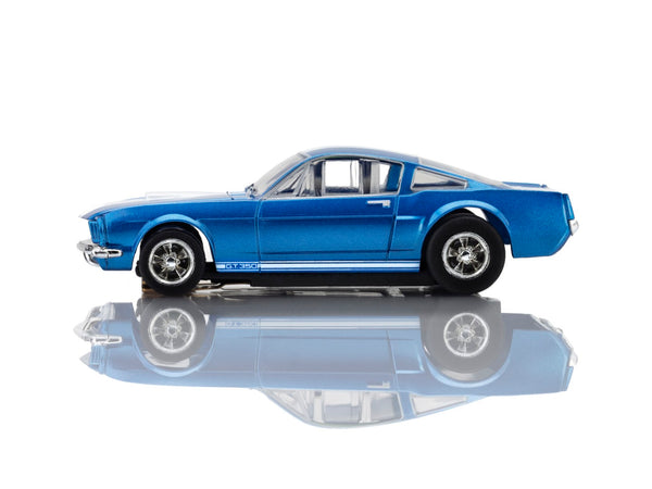 AFX 1966 Shelby GT350 Sapphire Blue/White HO Slot Car — official AFX product view 3