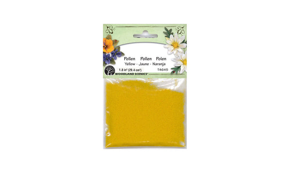 Woodland Scenics T4645 Yellow Paper Flower Pollen labeled 1.8 cubic inches