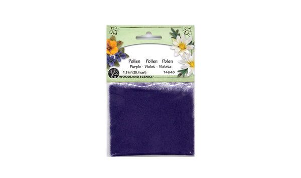 Woodland Scenics T4648 Purple Paper Flower Pollen labeled 1.8 cubic inches