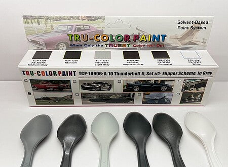 Tru-Color TCP-10606 A-10 Thunderbolt II Gray Flipper Paint Set– product image