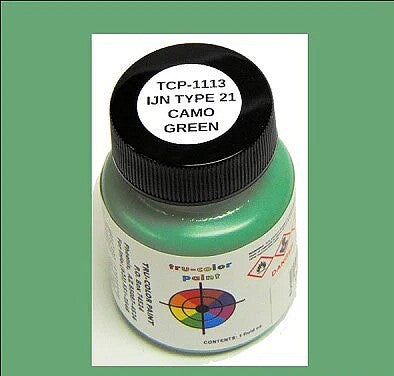 Tru-Color TCP-1113 IJN Type 21 Camouflage Green 1-ounce paint bottle