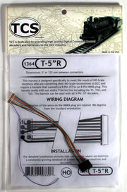 Train Control Systems HO 1364 T-5"R 5" 9-Pin JST to 8-Pin NMRA Harness — exact product view