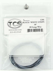 10FT 30AWG BL/WHT STRIPE (TCS1206)