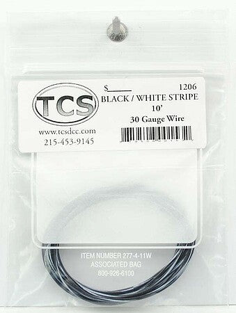 10FT 30AWG BL/WHT STRIPE (TCS1206)