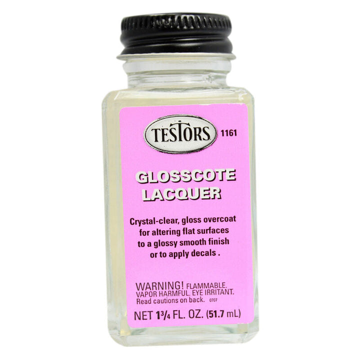 Testors 1161X Glosscote clear lacquer 1-3/4 oz bottle