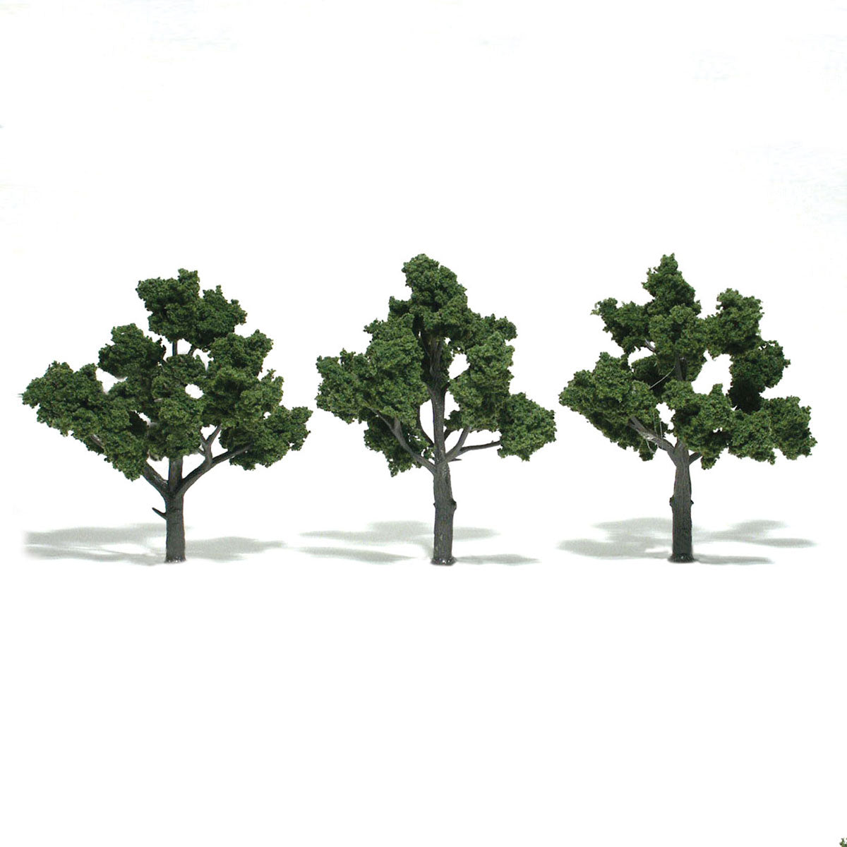 Woodland Scenics TR1510 Medium Green Trees, set of 3 ready-made model trees.