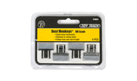 Woodland Scenics TT4571 HO Dust Monkeys, 4 Pack, exact product and retail package