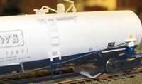 TT4571 HO Dust Monkey attached beneath a tank car; rolling stock and track not included