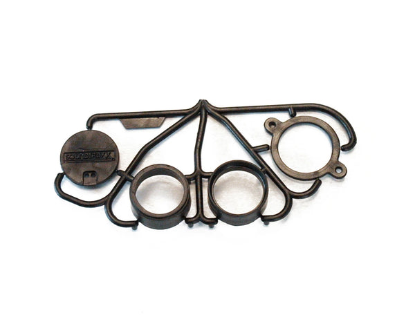 SoundTraxx 810108 15 mm baffle kit components on their sprue