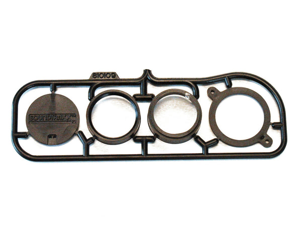 SoundTraxx 810109 20 mm baffle kit components on their sprue
