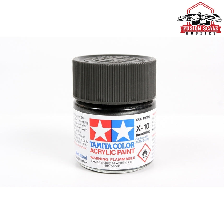 Tamiya Acrylic X-10 Gun Metal 23ml Bottle TAM81010 — exact product reference