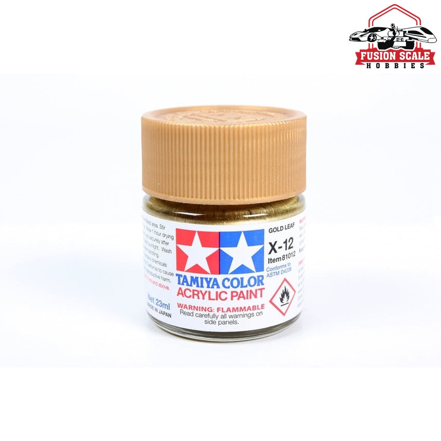 Tamiya Acrylic X-12 Gold Leaf 23ml Bottle — exact product reference