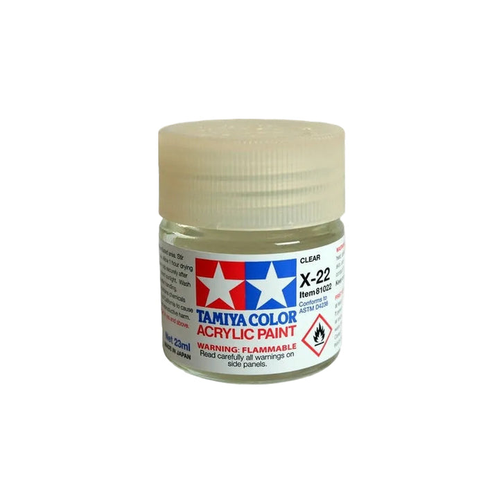 Tamiya Acrylic X-22 Clear 23ml Bottle — exact product reference